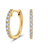 Gold Diamond Hoop Earrings - Dracakis Jewellers